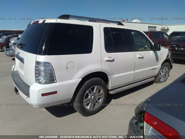 4M2EN3JE7AUJ03441 - 2010 MERCURY MOUNTAINEER PREMIER WHITE photo 4