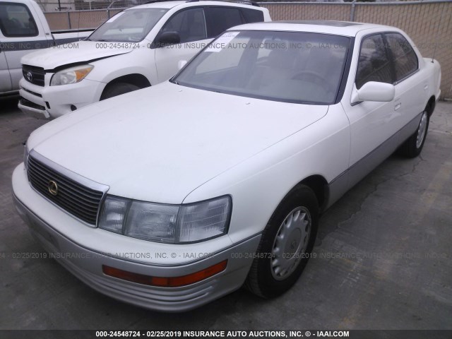 JT8UF11E8N0107156 - 1992 LEXUS LS 400 WHITE photo 2