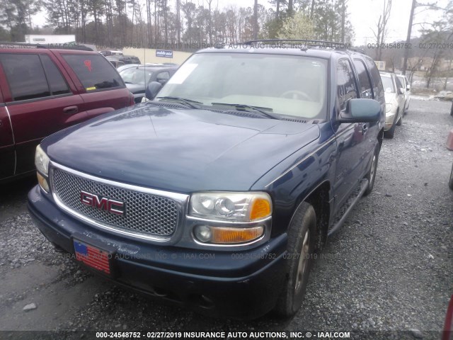 1GKEK63U45J195852 - 2005 GMC YUKON DENALI BLUE photo 2