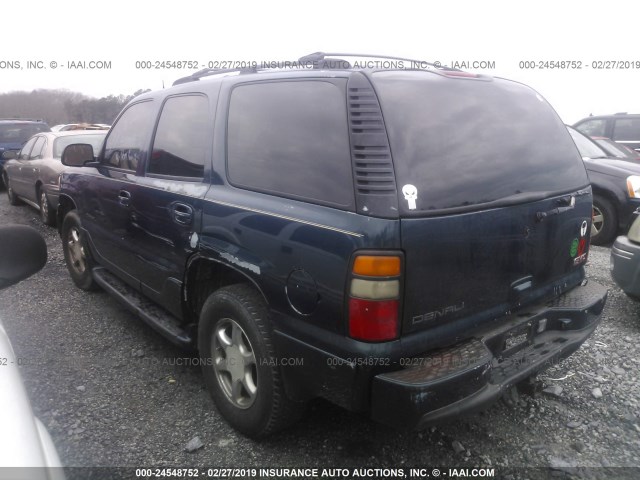 1GKEK63U45J195852 - 2005 GMC YUKON DENALI BLUE photo 3