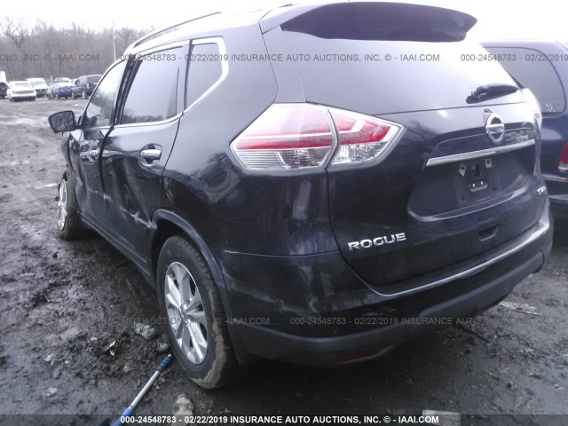 5N1AT2MV9GC866927 - 2016 NISSAN ROGUE S/SL/SV BLACK photo 3