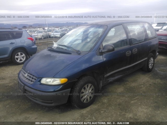 2C4GJ2537YR707074 - 2000 CHRYSLER VOYAGER Dark Blue photo 2