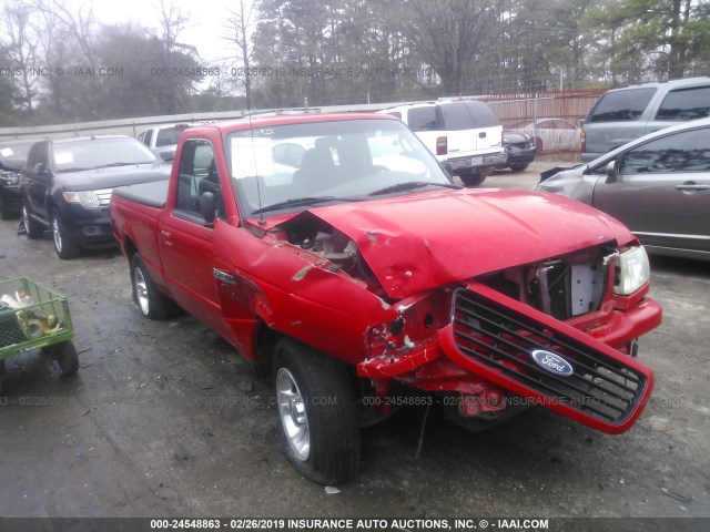 1FTYR10D47PA02921 - 2007 FORD RANGER RED photo 1
