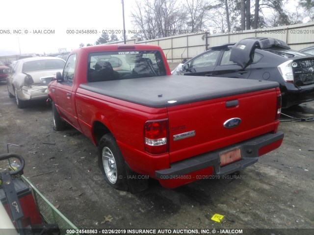 1FTYR10D47PA02921 - 2007 FORD RANGER RED photo 3