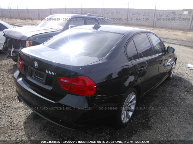 WBAPH5G51BNM74807 - 2011 BMW 328 I SULEV BLACK photo 4