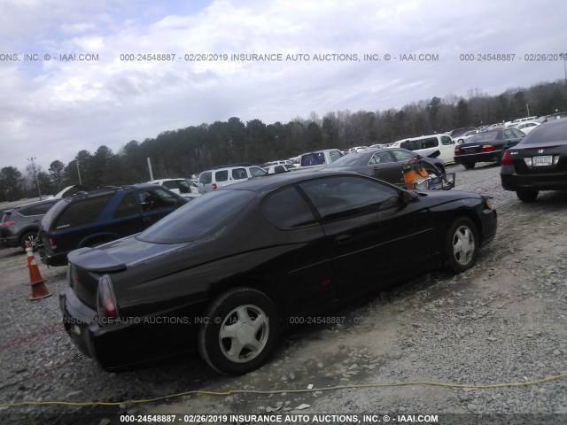 2G1WX12K9Y9230706 - 2000 CHEVROLET MONTE CARLO SS შავი ფოტო 4