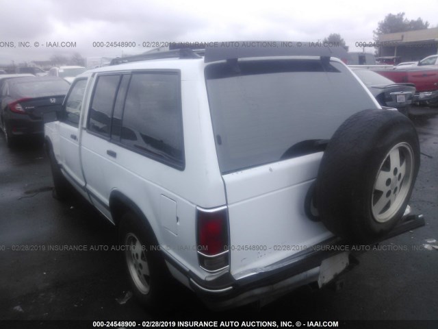 1GNDT13ZXM2305984 - 1991 CHEVROLET BLAZER S10 WHITE photo 3