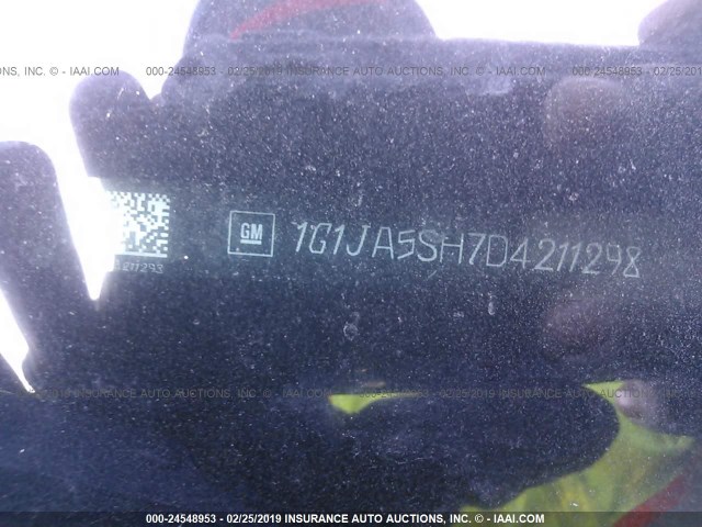 1G1JA5SH7D4211298 - 2013 CHEVROLET SONIC LS 灰色 照片 9