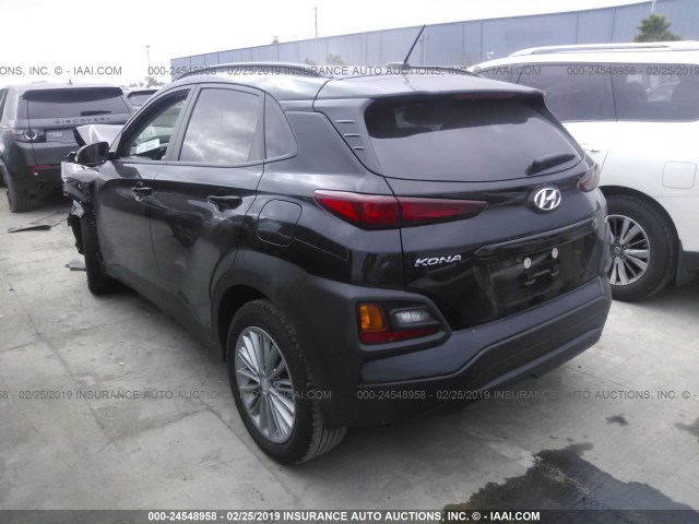 KM8K2CAA5JU114447 - 2018 HYUNDAI KONA SEL BLACK photo 3