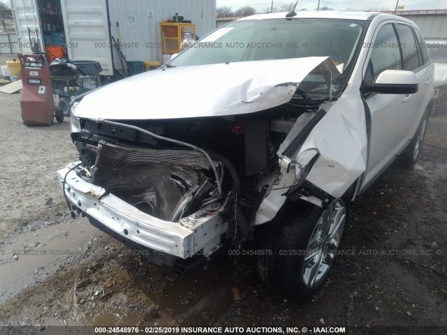 2FMDK3JC2DBB09405 - 2013 FORD EDGE SEL WHITE photo 6