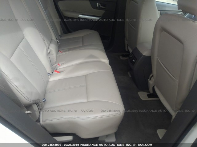 2FMDK3JC2DBB09405 - 2013 FORD EDGE SEL WHITE photo 8