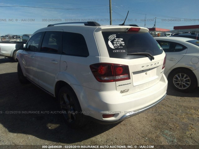 3C4PDCGB9FT564897 - 2015 DODGE JOURNEY CROSSROAD WHITE photo 3