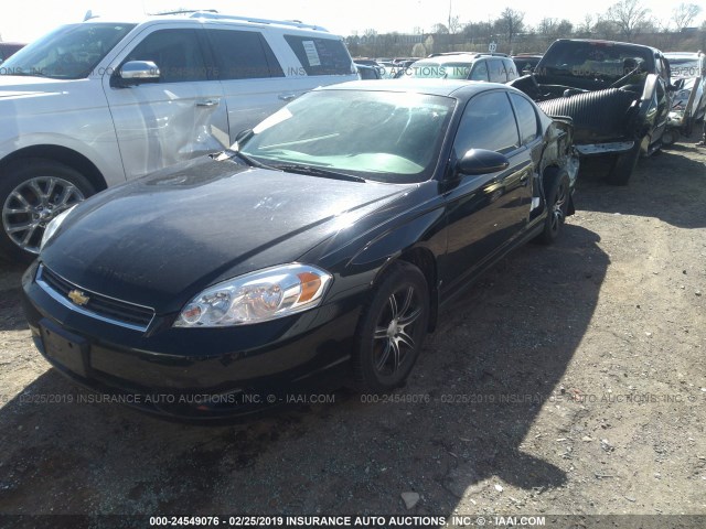 2G1WM15K669365904 - 2006 CHEVROLET MONTE CARLO LT BLACK photo 2