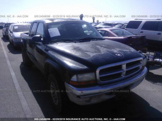 1B7GG2AZ41S108632 - 2001 DODGE DAKOTA QUAD BLACK photo 1