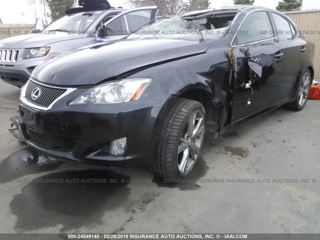 JTHBE262095023212 - 2009 LEXUS IS 350 GRAY photo 2