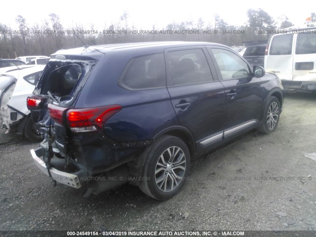 JA4AD2A38GZ063862 - 2016 MITSUBISHI OUTLANDER ES BLUE photo 4