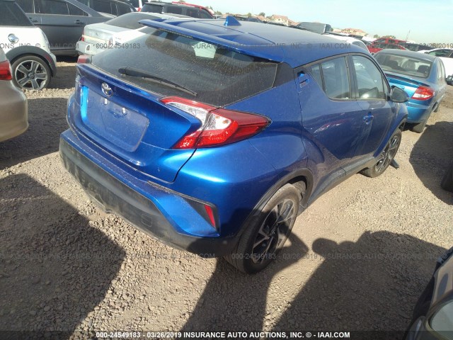 NMTKHMBX1JR014280 - 2018 TOYOTA C-HR XLE/XLE PREMIUM BLUE photo 4