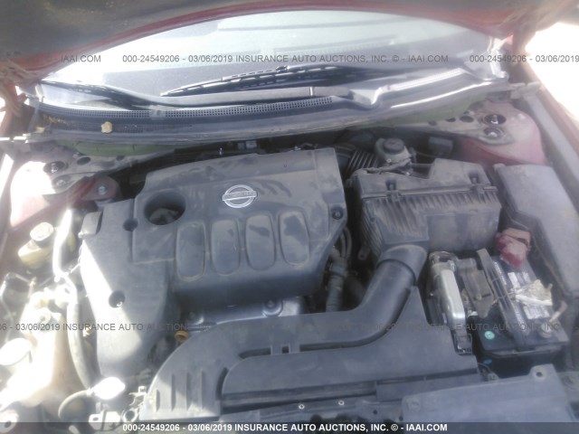 1N4AL21E27N495127 - 2007 NISSAN ALTIMA 2.5/2.5S RED photo 10