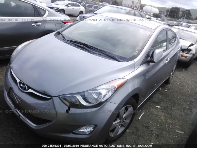 KMHDH4AE9DU900238 - 2013 HYUNDAI ELANTRA GLS/LIMITED GRAY photo 2