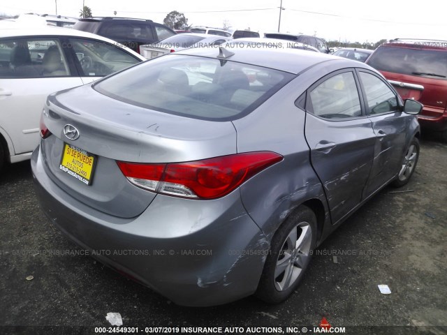 KMHDH4AE9DU900238 - 2013 HYUNDAI ELANTRA GLS/LIMITED GRAY photo 4