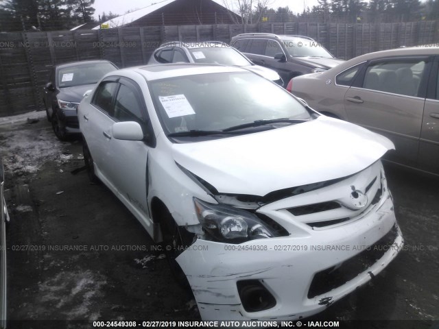 2T1BU4EE3DC068894 - 2013 TOYOTA COROLLA S/LE WHITE photo 1