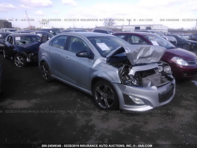 1G1JG5SB0F4126297 - 2015 CHEVROLET SONIC RS SILVER photo 1