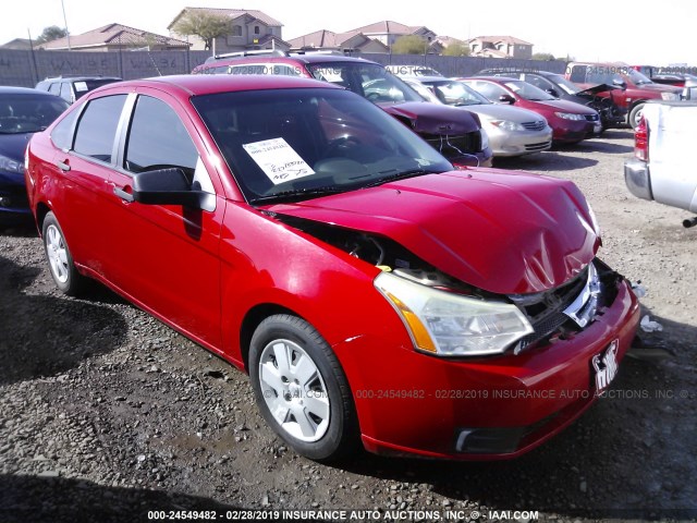 1FAHP34N88W252793 - 2008 FORD FOCUS S/SE RED photo 1