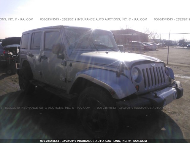 1C4BJWEGXDL594213 - 2013 JEEP WRANGLER UNLIMITE SAHARA GRAY photo 1