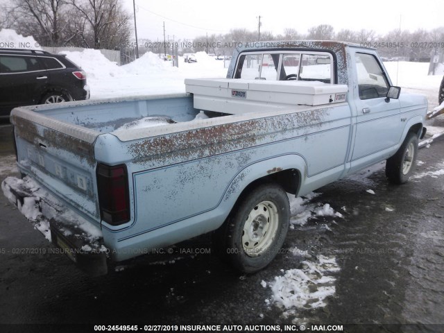 1FTCR11A6GUC56503 - 1986 FORD RANGER BLUE photo 4