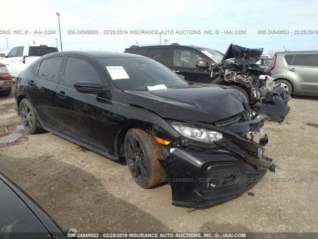 SHHFK7H46HU207380 - 2017 HONDA CIVIC SPORT Schwarz Foto 1