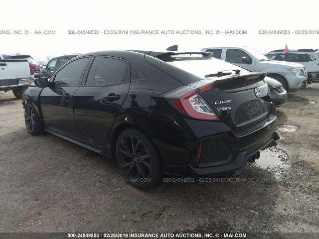 SHHFK7H46HU207380 - 2017 HONDA CIVIC SPORT Schwarz Foto 3