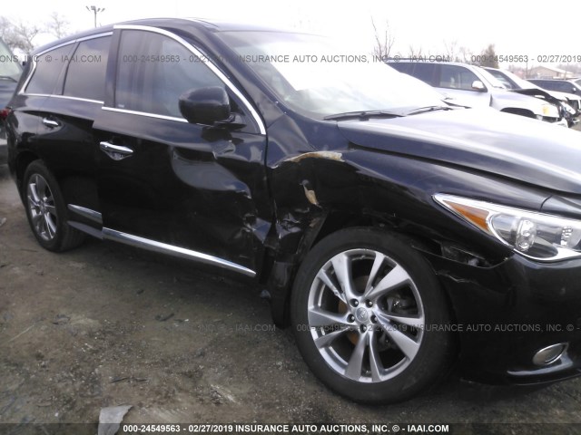 5N1AL0MM1DC312465 - 2013 INFINITI JX35 BLACK photo 6