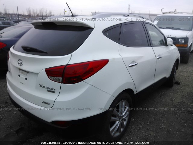KM8JUCACXCU403169 - 2012 HYUNDAI TUCSON GLS/LIMITED 白色 照片 4