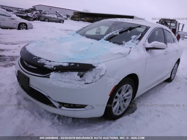 1C3CCCAB0FN623463 - 2015 CHRYSLER 200 LIMITED WHITE photo 2