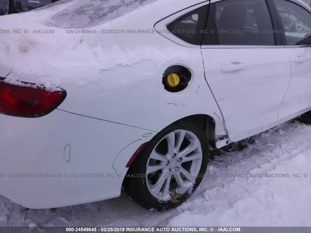 1C3CCCAB0FN623463 - 2015 CHRYSLER 200 LIMITED WHITE photo 6