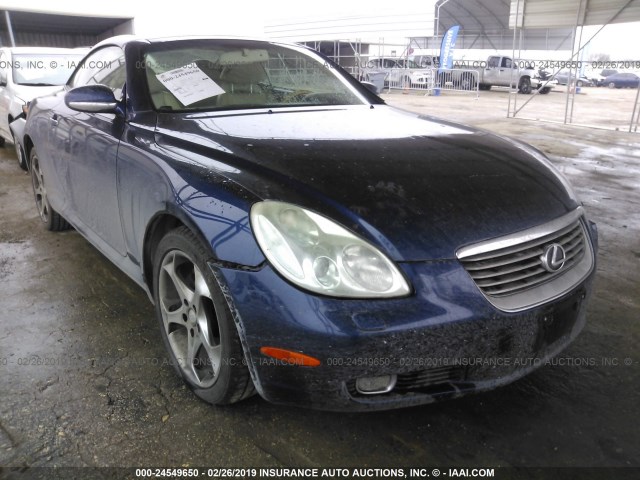 JTHFN48YX20027706 - 2002 LEXUS SC 430 BLUE photo 1