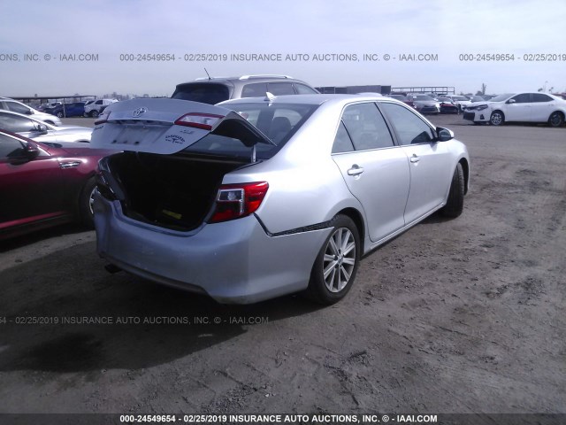 4T1BK1FK7CU520383 - 2012 TOYOTA CAMRY SE/XLE SILVER photo 4