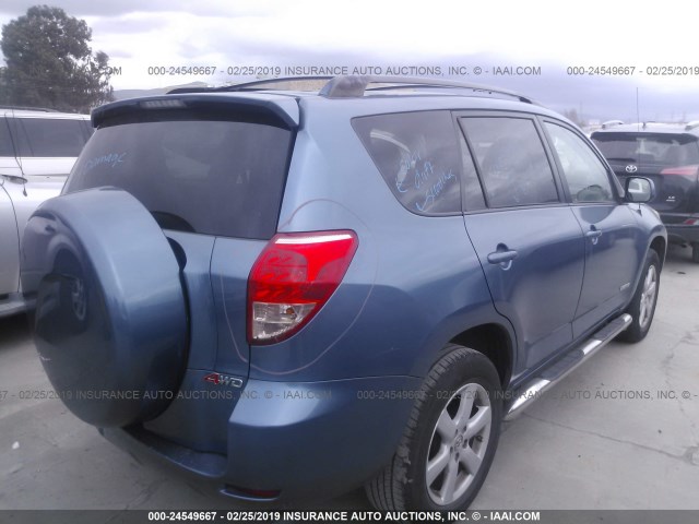 JTMZK31V386010513 - 2008 TOYOTA RAV4 LIMITED BLUE photo 4