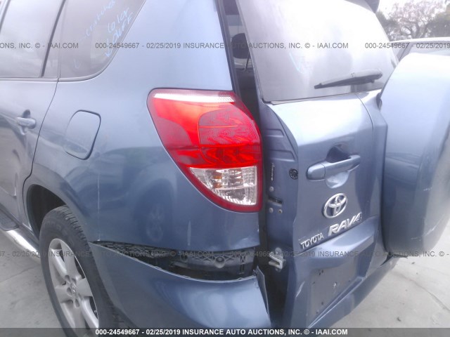 JTMZK31V386010513 - 2008 TOYOTA RAV4 LIMITED BLUE photo 6