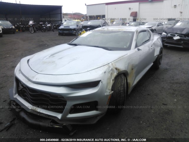 1G1FB1RS8H0150456 - 2017 CHEVROLET CAMARO LT SILVER photo 2