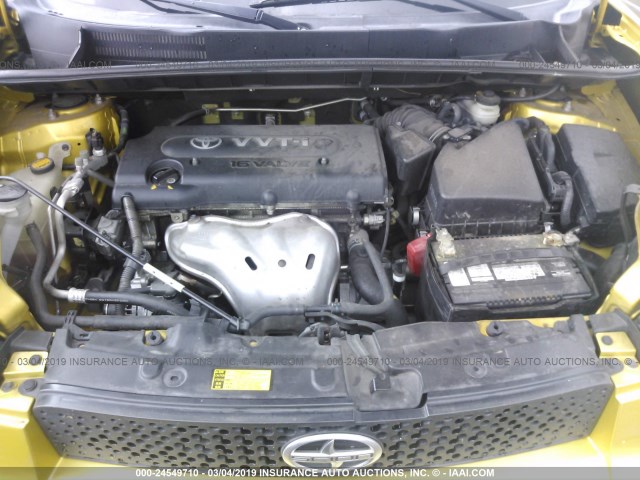 JTLKE50E181055747 - 2008 TOYOTA SCION XB 黄色 照片 10