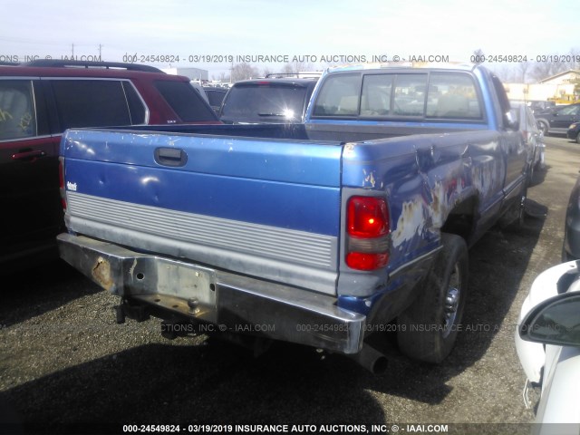 1B7KC26C1TS670422 - 1996 DODGE RAM 2500 BLUE photo 4