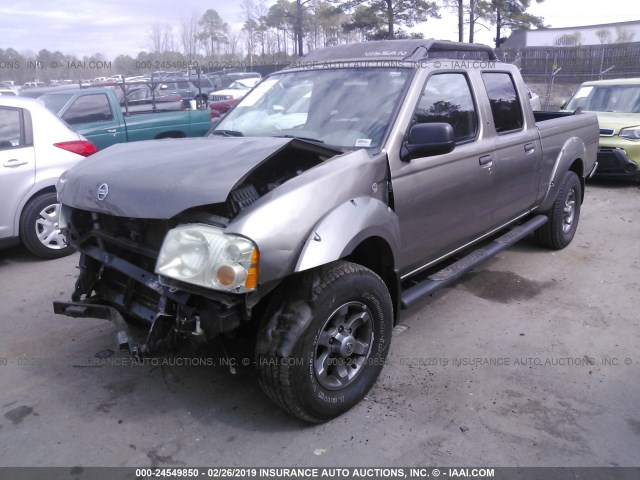 1N6ED29X14C422009 - 2004 NISSAN FRONTIER CREW CAB XE V6 GRAY photo 2