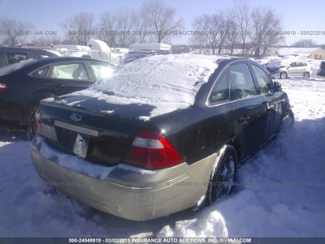 1FAFP24176G163643 - 2006 FORD FIVE HUNDRED SEL BLACK photo 4