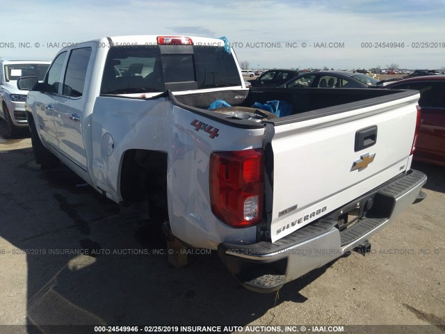 3GCUKSECXJG282493 - 2018 CHEVROLET SILVERADO K1500 LTZ WHITE photo 3