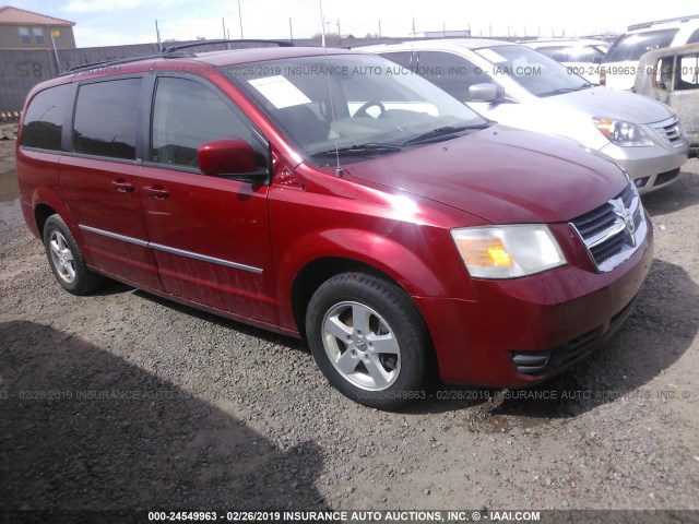 2D4RN5D16AR218639 - 2010 DODGE GRAND CARAVAN SXT RED photo 1