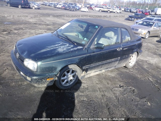 3VWBB81E8WM805422 - 1998 VOLKSWAGEN CABRIO GLS GREEN photo 2