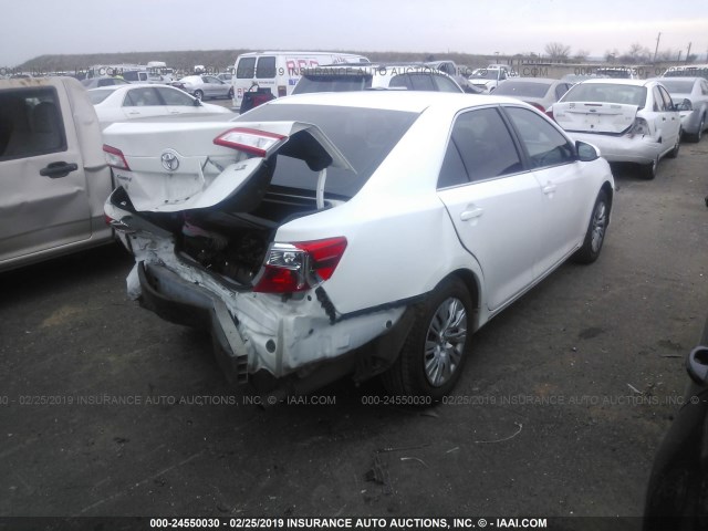 4T1BF1FK5CU566511 - 2012 TOYOTA CAMRY SE/LE/XLE WHITE photo 4