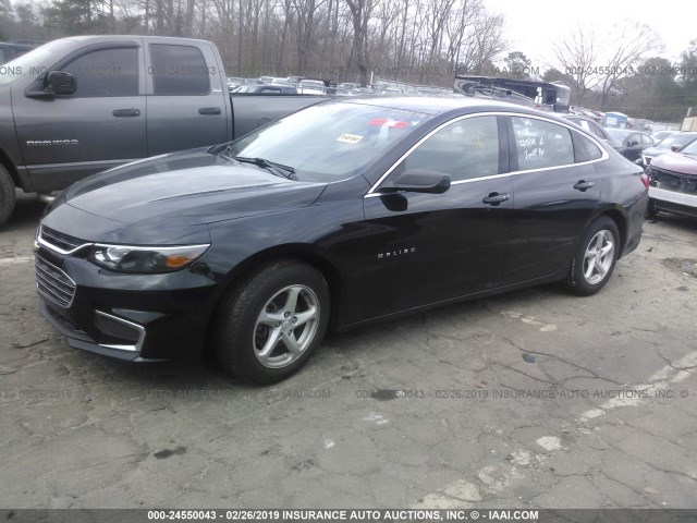 1G1ZB5ST7GF216966 - 2016 CHEVROLET MALIBU LS BLACK photo 2