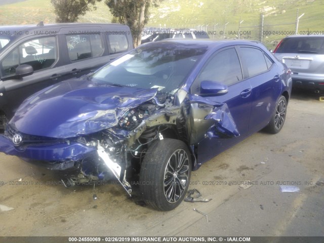 5YFBURHEXEP104297 - 2014 TOYOTA COROLLA L/LE/LE PLS/PRM/S/S PLS BLUE photo 2